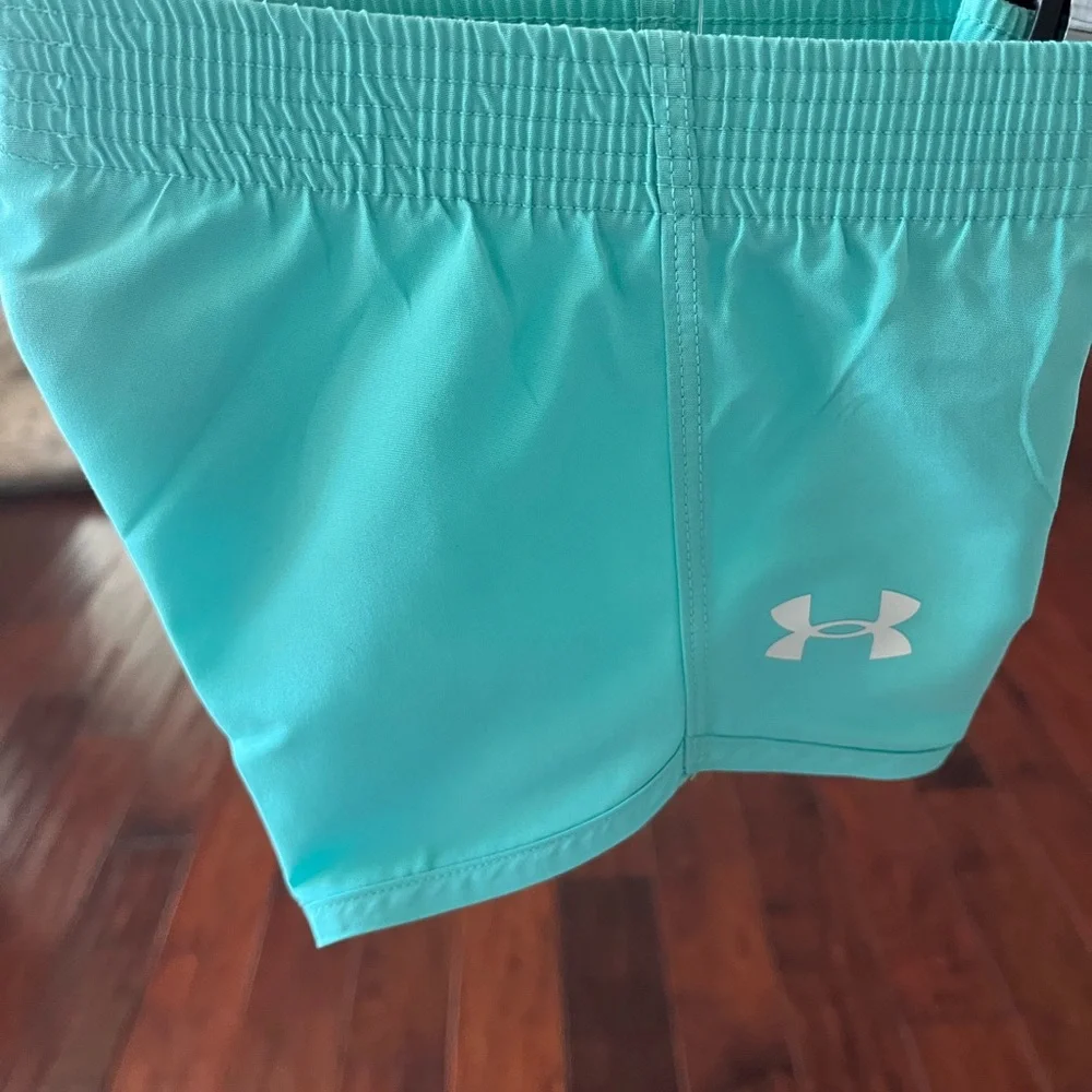 Under Armour Infant White and Aqua Shorts Set